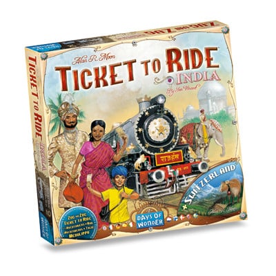Ticket to Ride uitbreiding 2: India & Switzerland